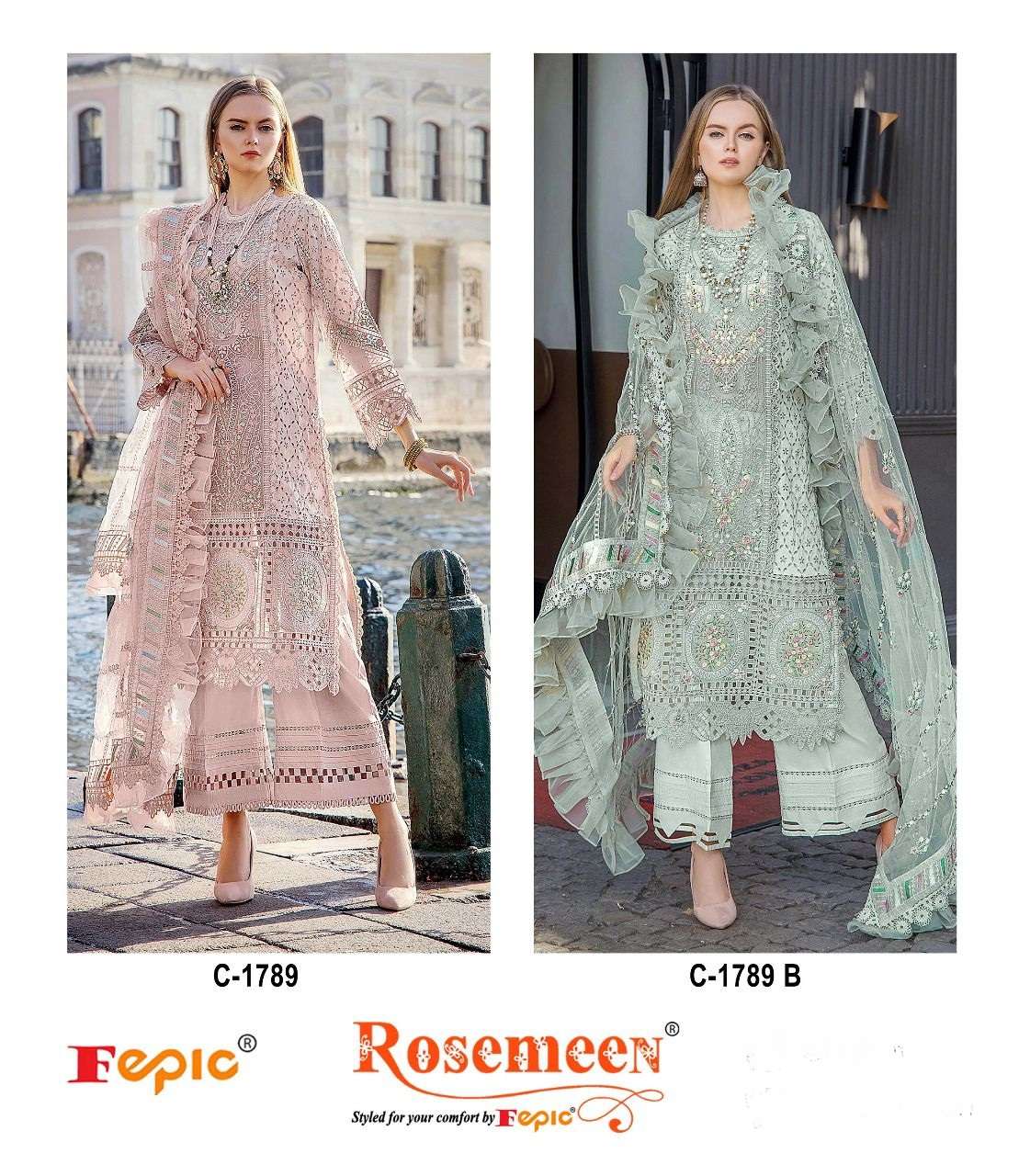 FEPIC ROSEMEEN  C 1789 COTTON EMBROIDERED PAKISTANI SUIT
