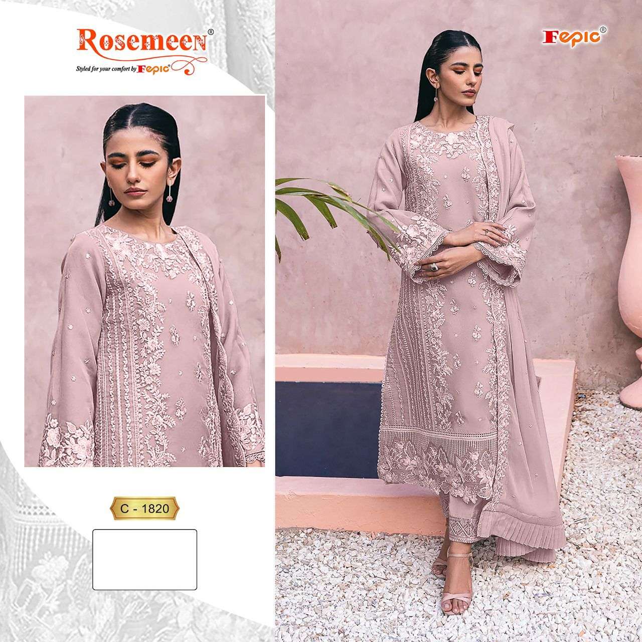  FEPIC ROSEMEEN C 1820 GEORGETTE EMBROIDERED SUIT