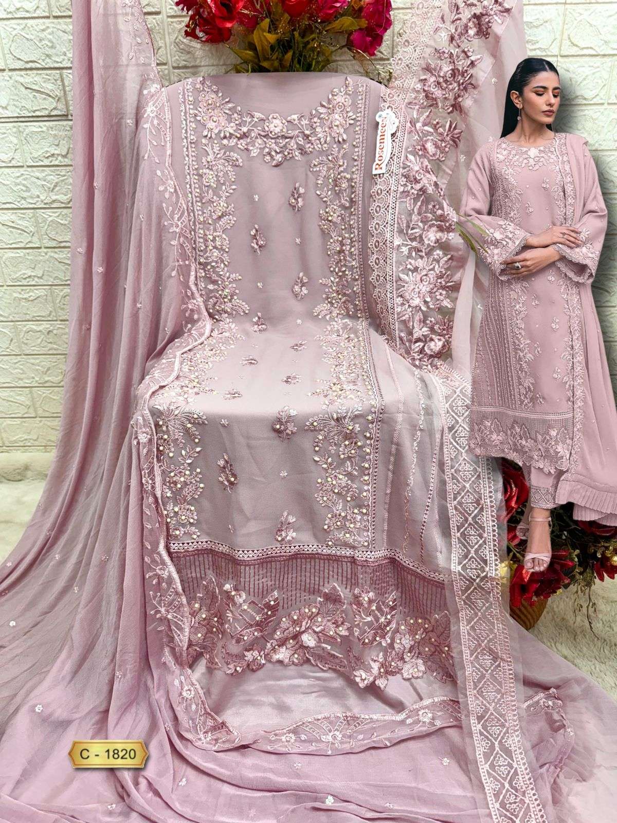  FEPIC ROSEMEEN C 1820 GEORGETTE EMBROIDERED SUIT