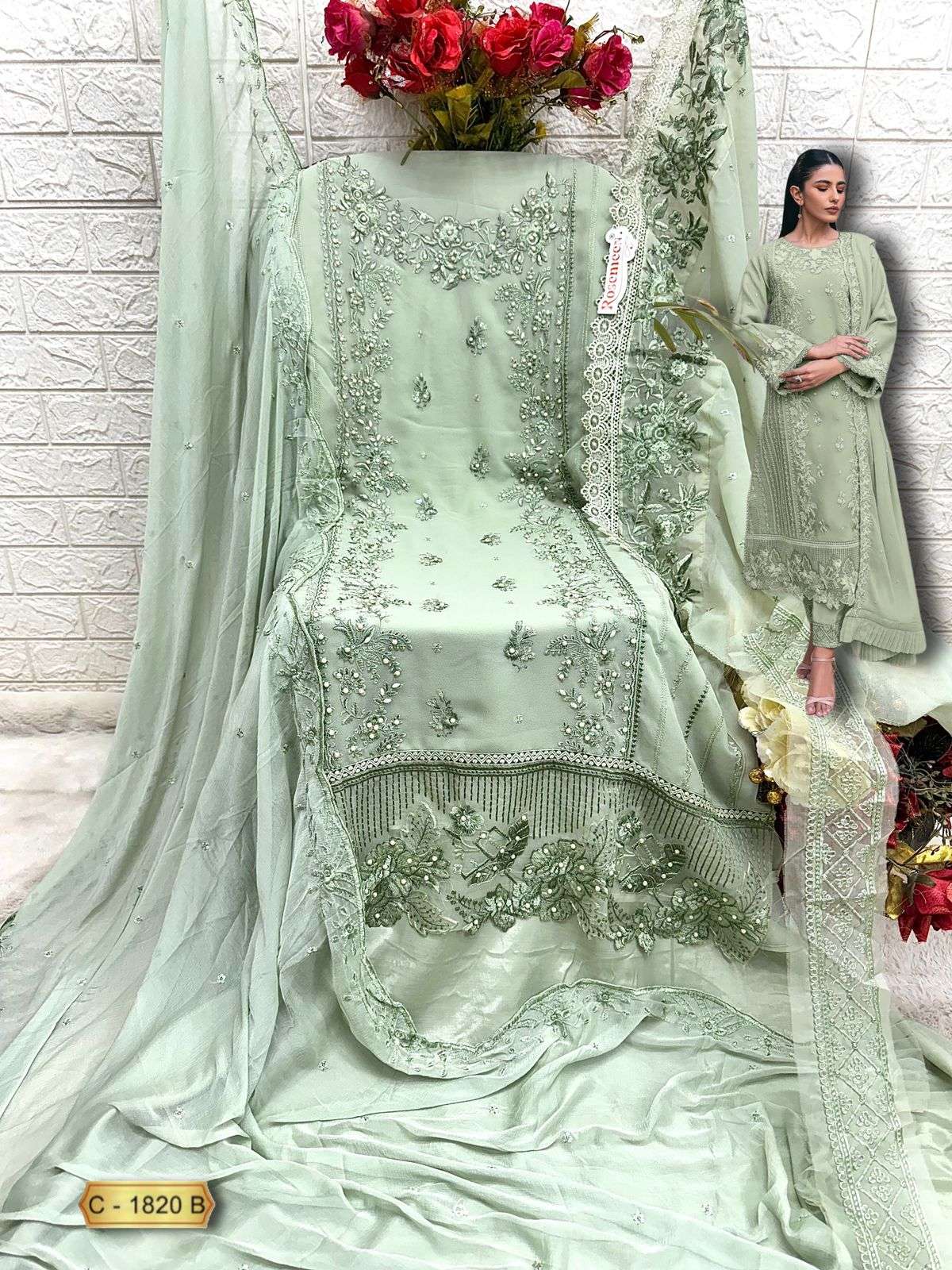  FEPIC ROSEMEEN C 1820 GEORGETTE EMBROIDERED SUIT