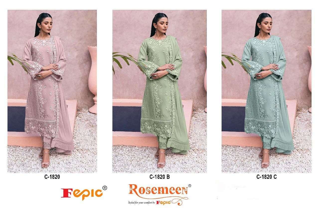  FEPIC ROSEMEEN C 1820 GEORGETTE EMBROIDERED SUIT