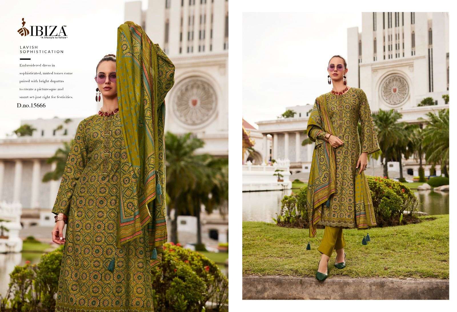  IBIZA AJRAKH STORY VISCOSE PRINT WITH EMBROIDERY WORK SUIT