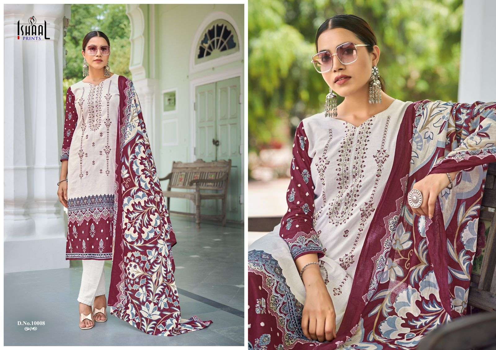 ISHAAL PRINTS EMBROIDERED VOL 10 LAWN COTTON SALWAR SUIT
