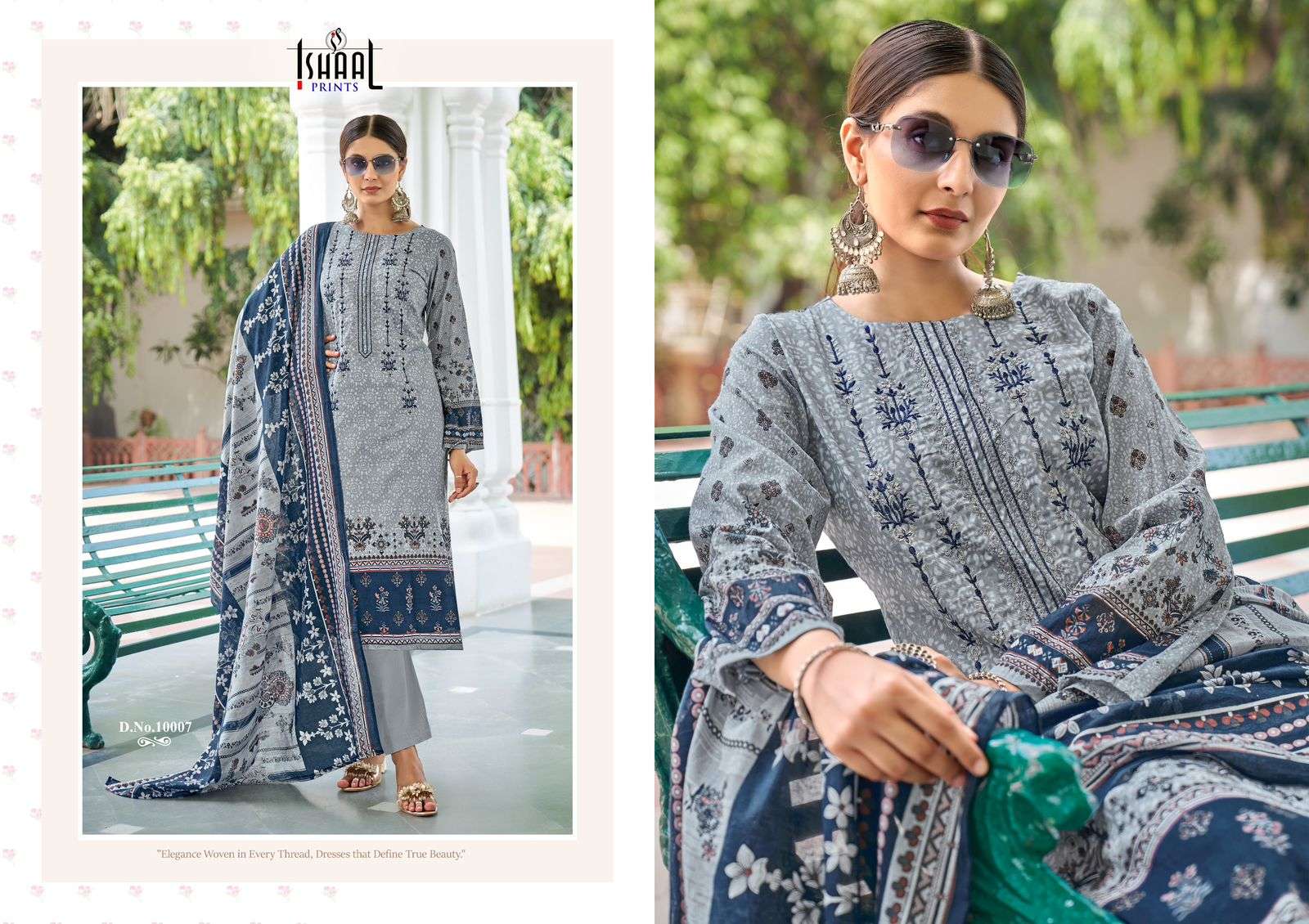 ISHAAL PRINTS EMBROIDERED VOL 10 LAWN COTTON SALWAR SUIT