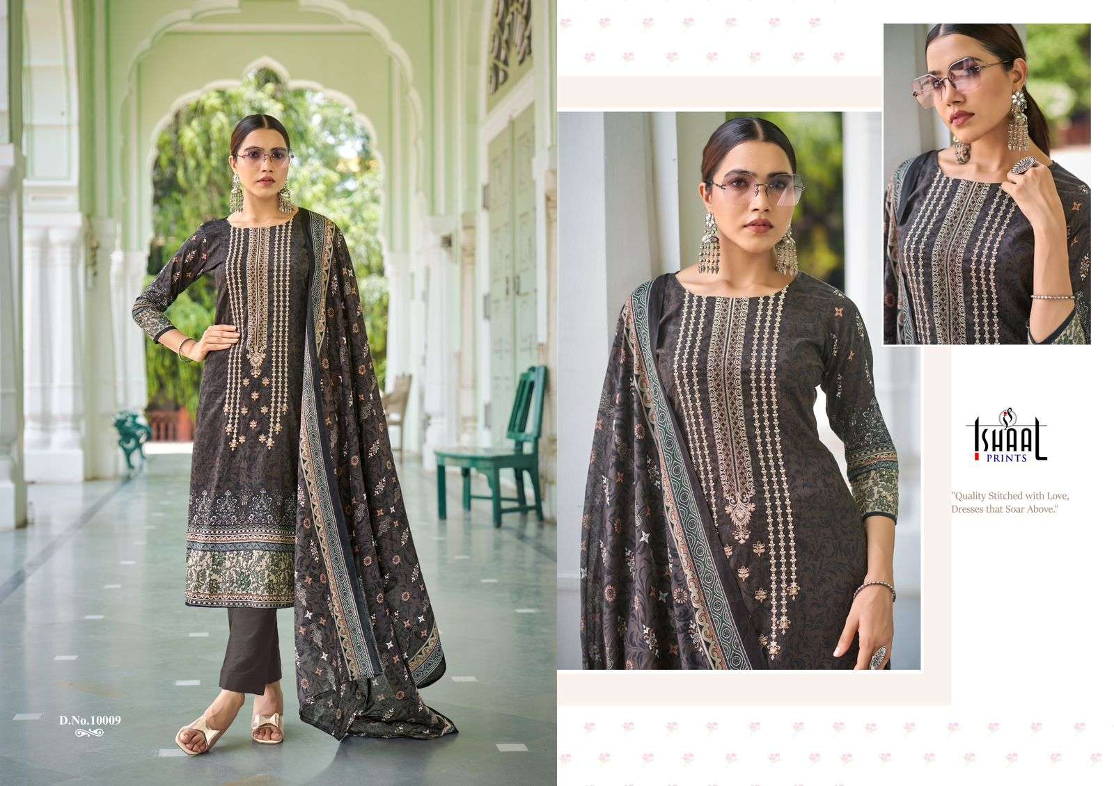 ISHAAL PRINTS EMBROIDERED VOL 10 LAWN COTTON SALWAR SUIT