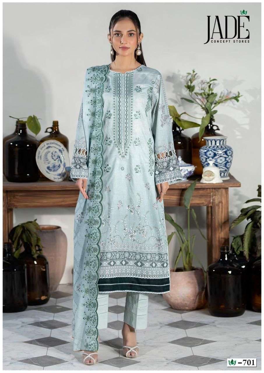 JADE CRIMSON EXCLUSIVE HEAVY LAWN COLLECTION VOL 7 DIGITAL PRINT SUIT 