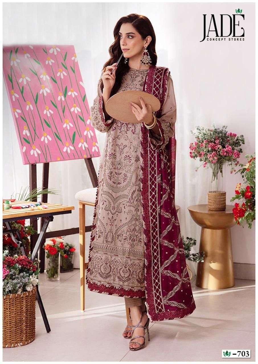 JADE CRIMSON EXCLUSIVE HEAVY LAWN COLLECTION VOL 7 DIGITAL PRINT SUIT 
