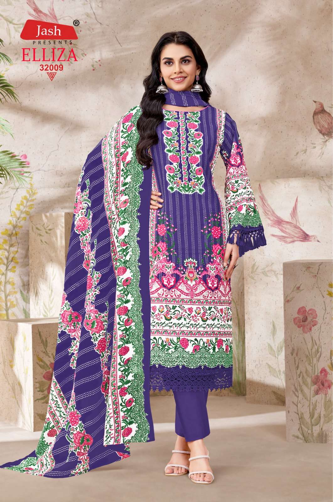 JASH ELLIZA VOL 32 COTTON DIGITAL PRINT SALWAR  SUIT