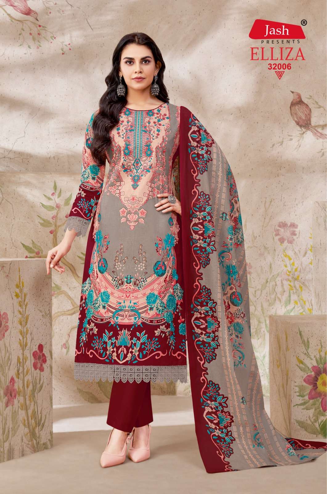 JASH ELLIZA VOL 32 COTTON DIGITAL PRINT SALWAR  SUIT