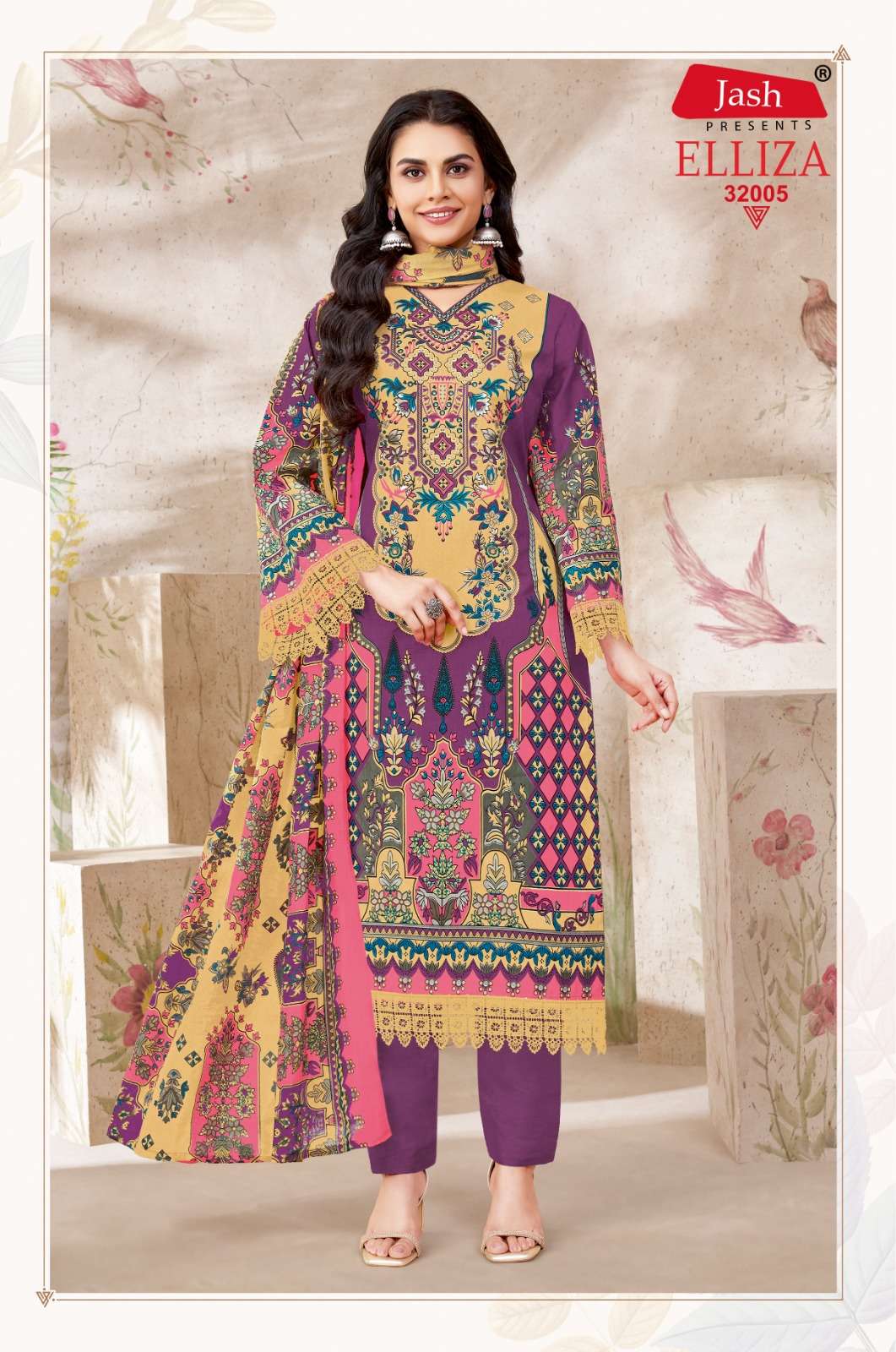 JASH ELLIZA VOL 32 COTTON DIGITAL PRINT SALWAR  SUIT