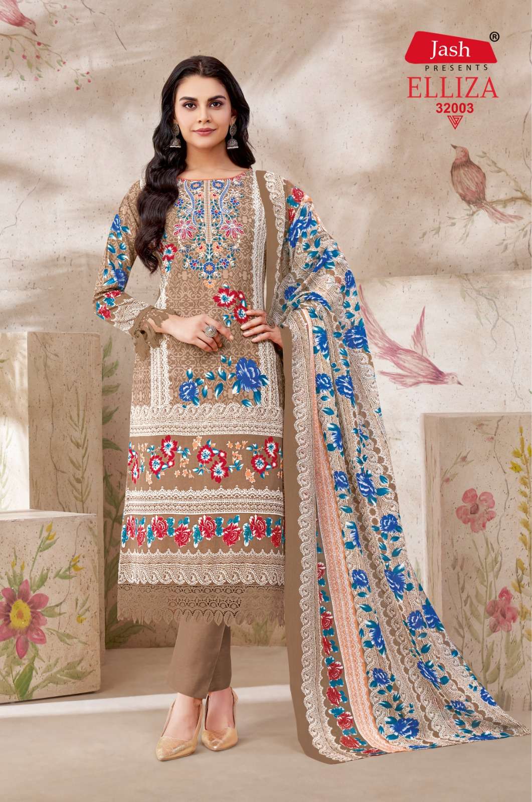 JASH ELLIZA VOL 32 COTTON DIGITAL PRINT SALWAR  SUIT