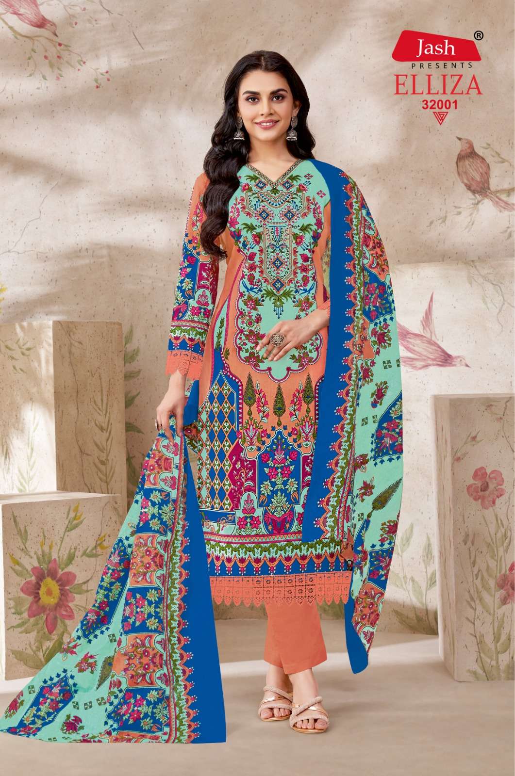 JASH ELLIZA VOL 32 COTTON DIGITAL PRINT SALWAR  SUIT