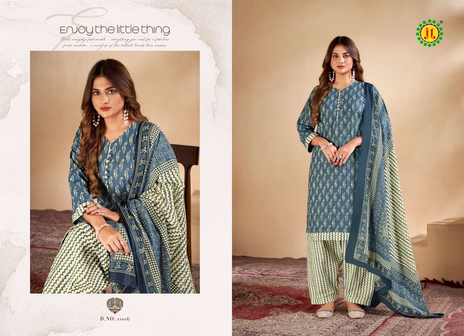 JT KALYANI COTTON STITCH PATIYALA SUIT