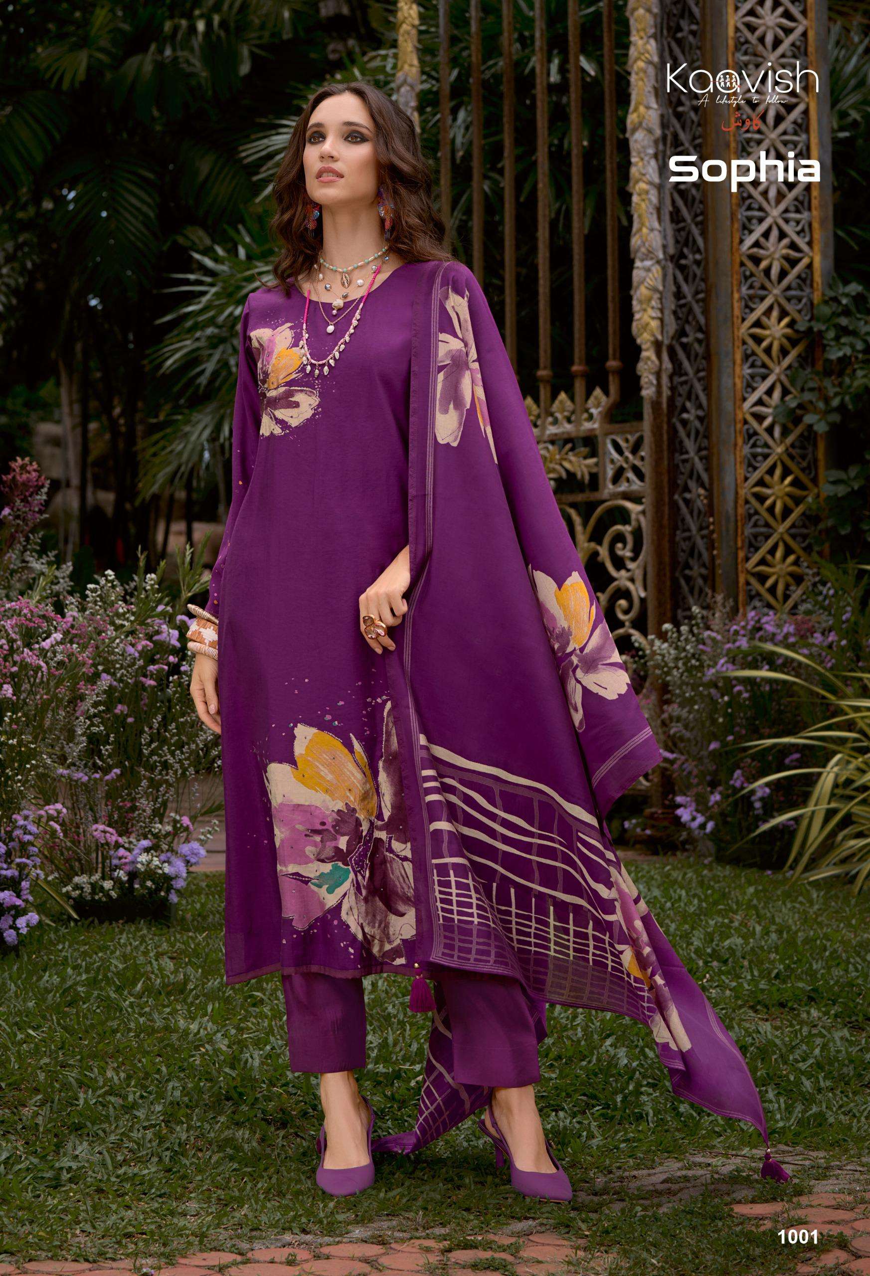 KAAVISH SOPHIA VISCOSE DIGITAL PRINT WITH FANCY WORK SUIT