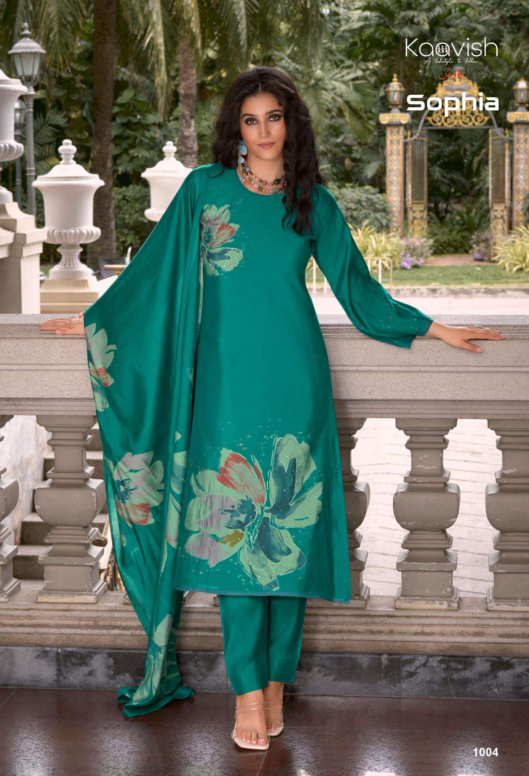 KAAVISH SOPHIA VISCOSE DIGITAL PRINT WITH FANCY WORK SUIT