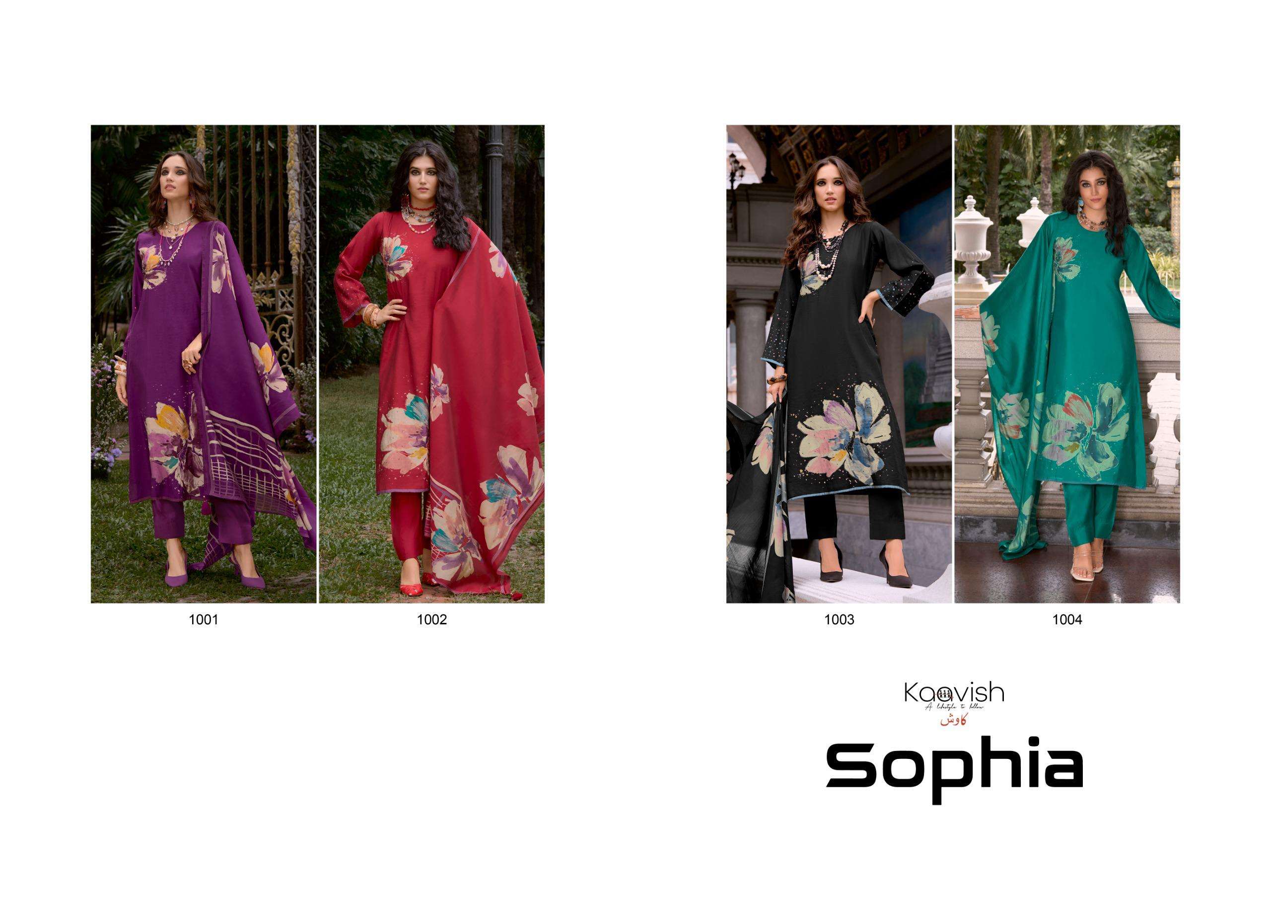 KAAVISH SOPHIA VISCOSE DIGITAL PRINT WITH FANCY WORK SUIT