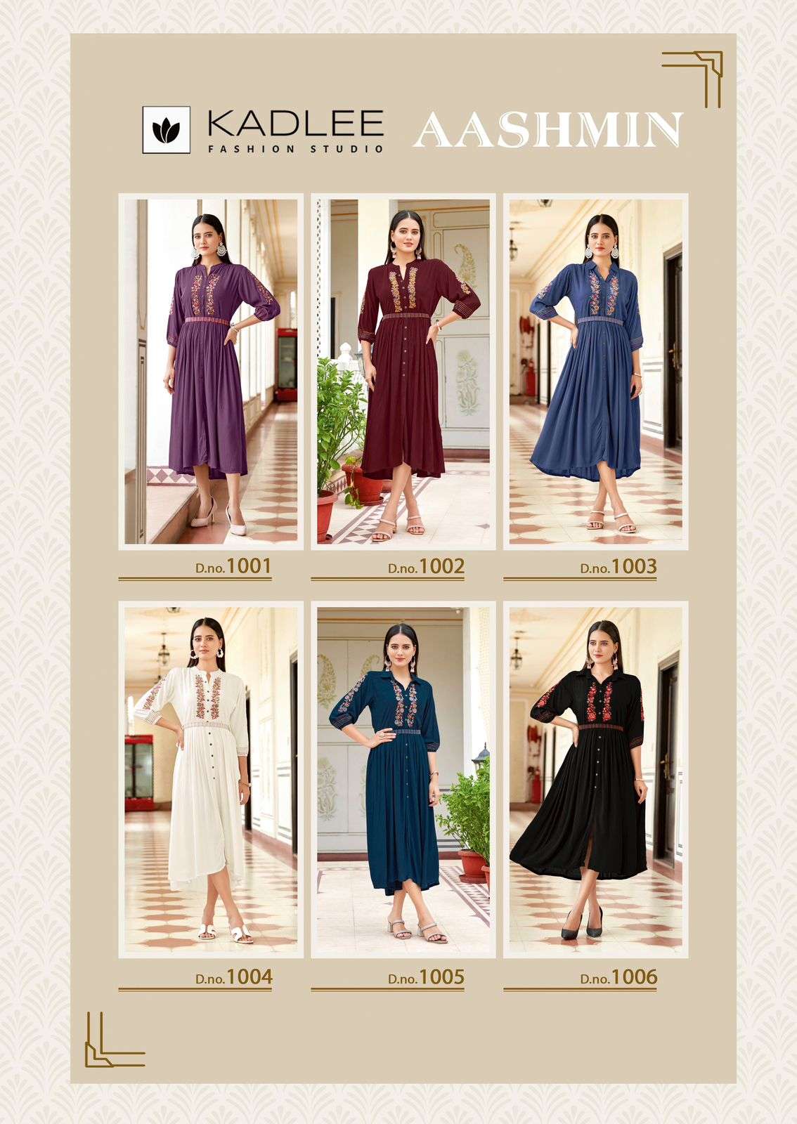 KADLEE FASHION AASHMIN RAYON FANCY WORK MIDI GOWN