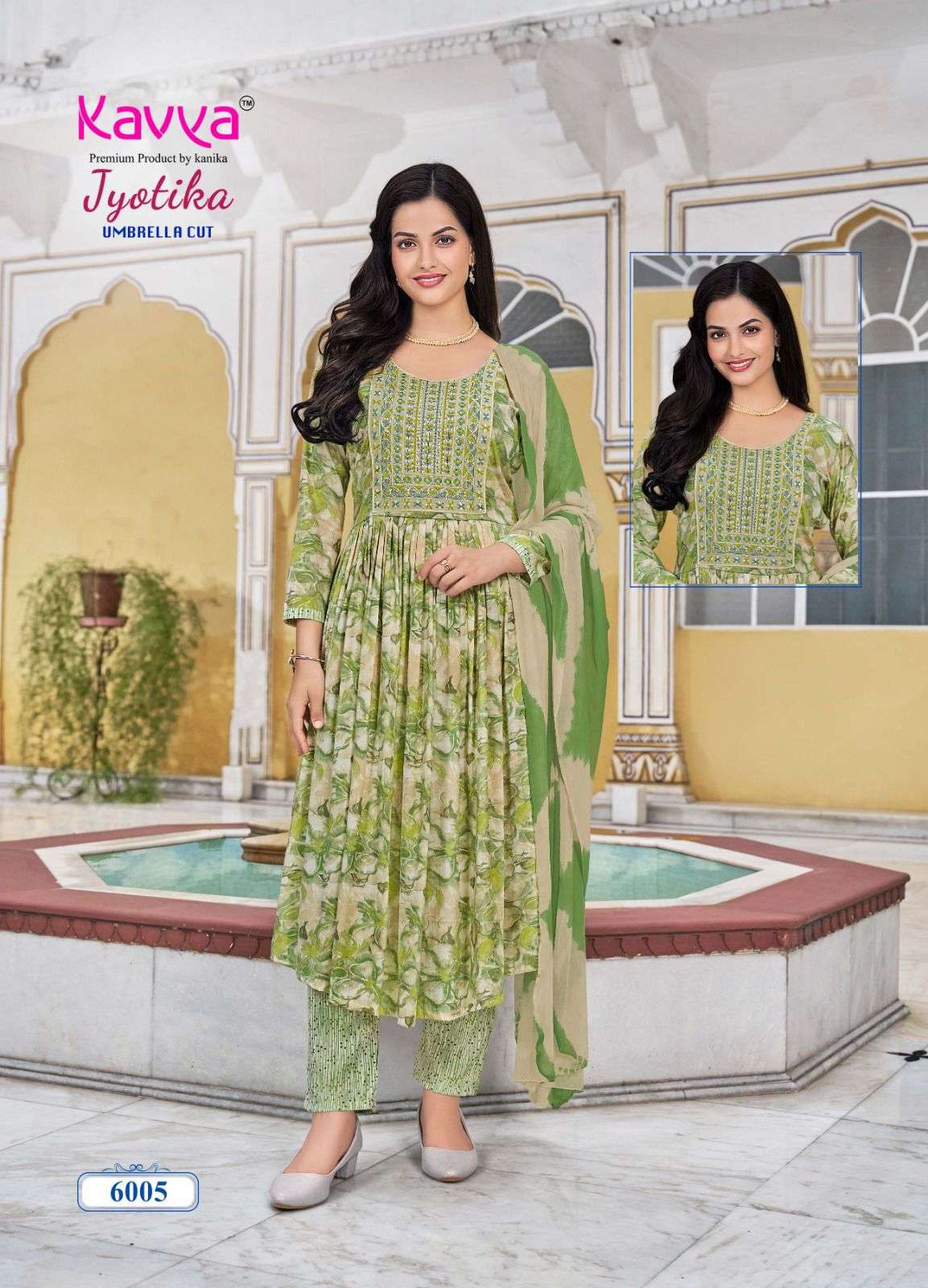 KAVYA JYOTIKA VOL 6 NAIRA CUT PATTERN KURTI COMBO SET 