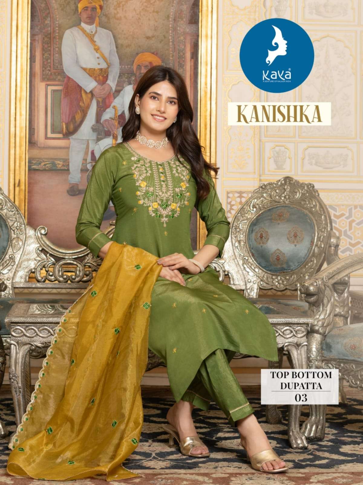 KAYA KANISHKA FANCY STRAIGHT CUT KURTI COMO SET 
