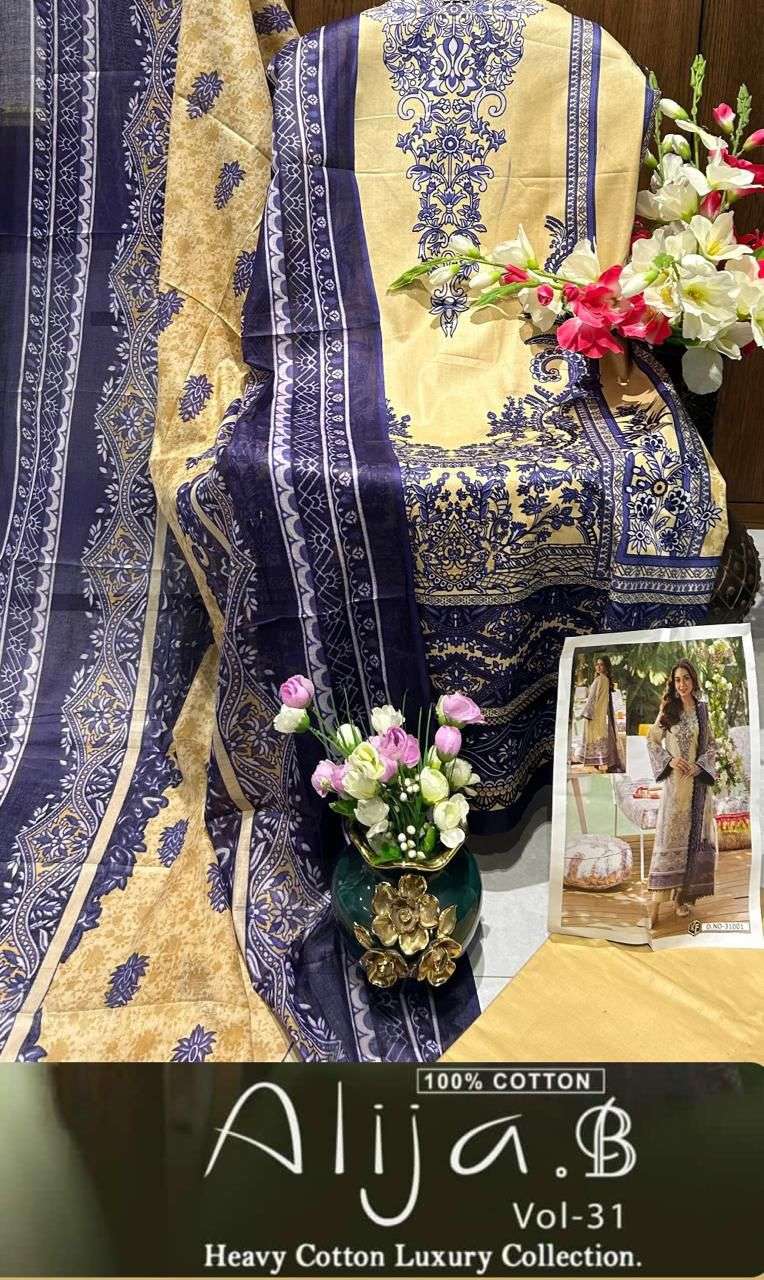 KEVAL FAB ALIJA B VOL 31 COTTON DIGITAL KARACHI PRINT SUIT