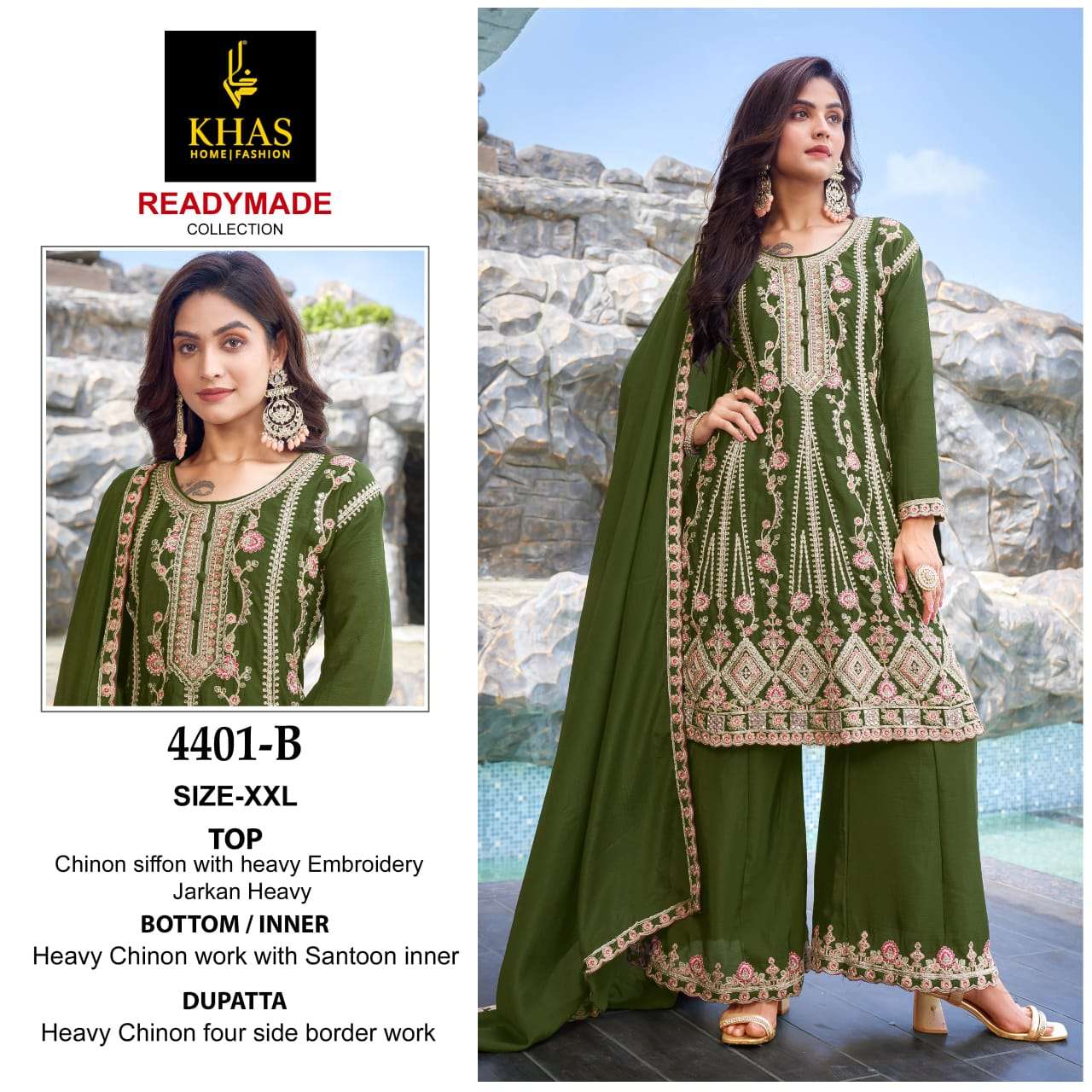 KHAS FASHION D NO 4401 HEAVY DESIGNER READY MADE SUIT