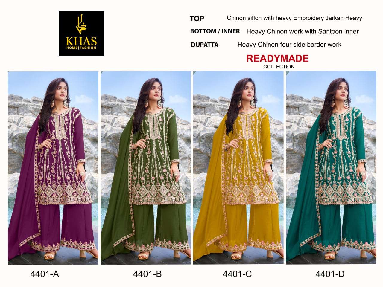 KHAS FASHION D NO 4401 HEAVY DESIGNER READY MADE SUIT