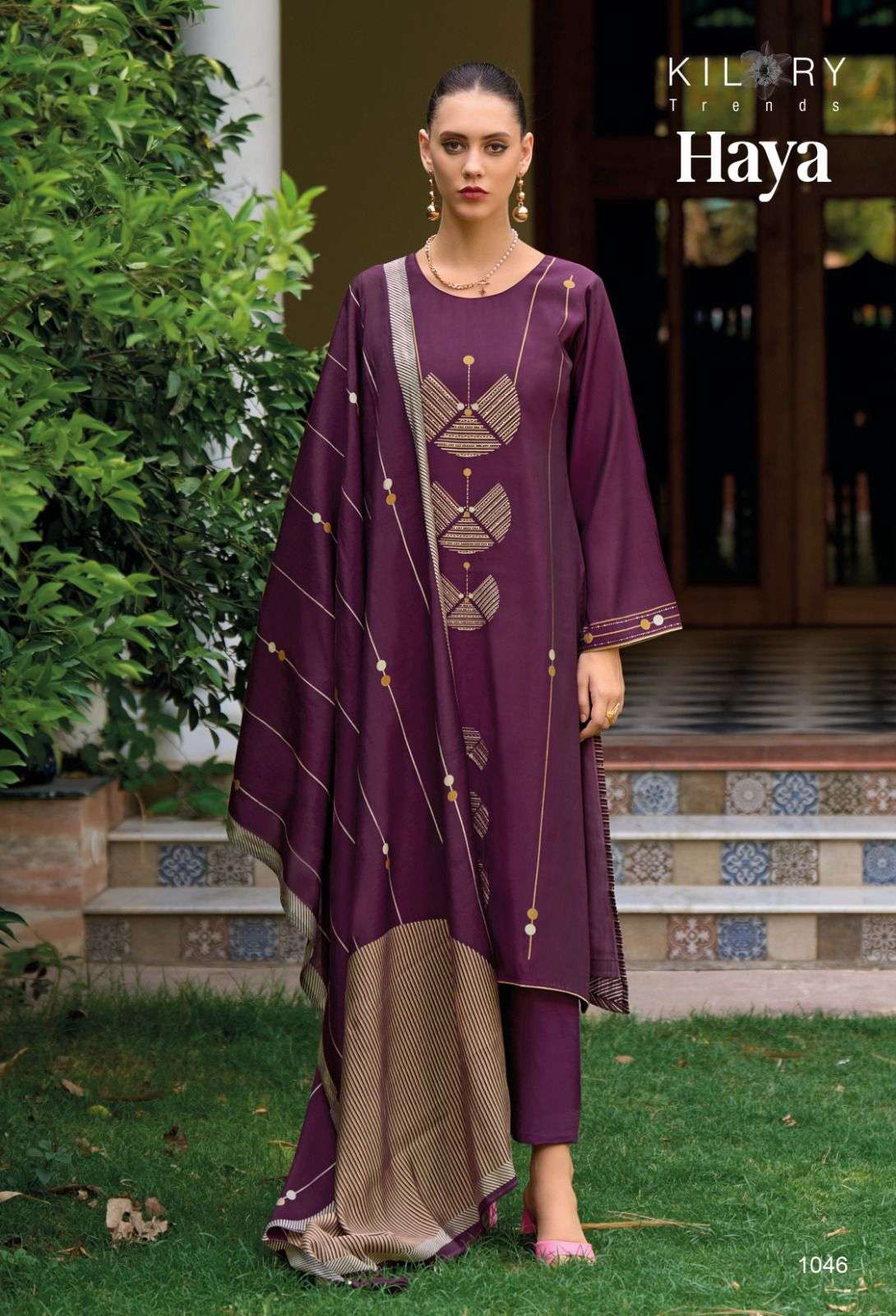 KILORY TRENDZ HAYA VISCOSE FANCY EMBROIDERY WORK SUIT