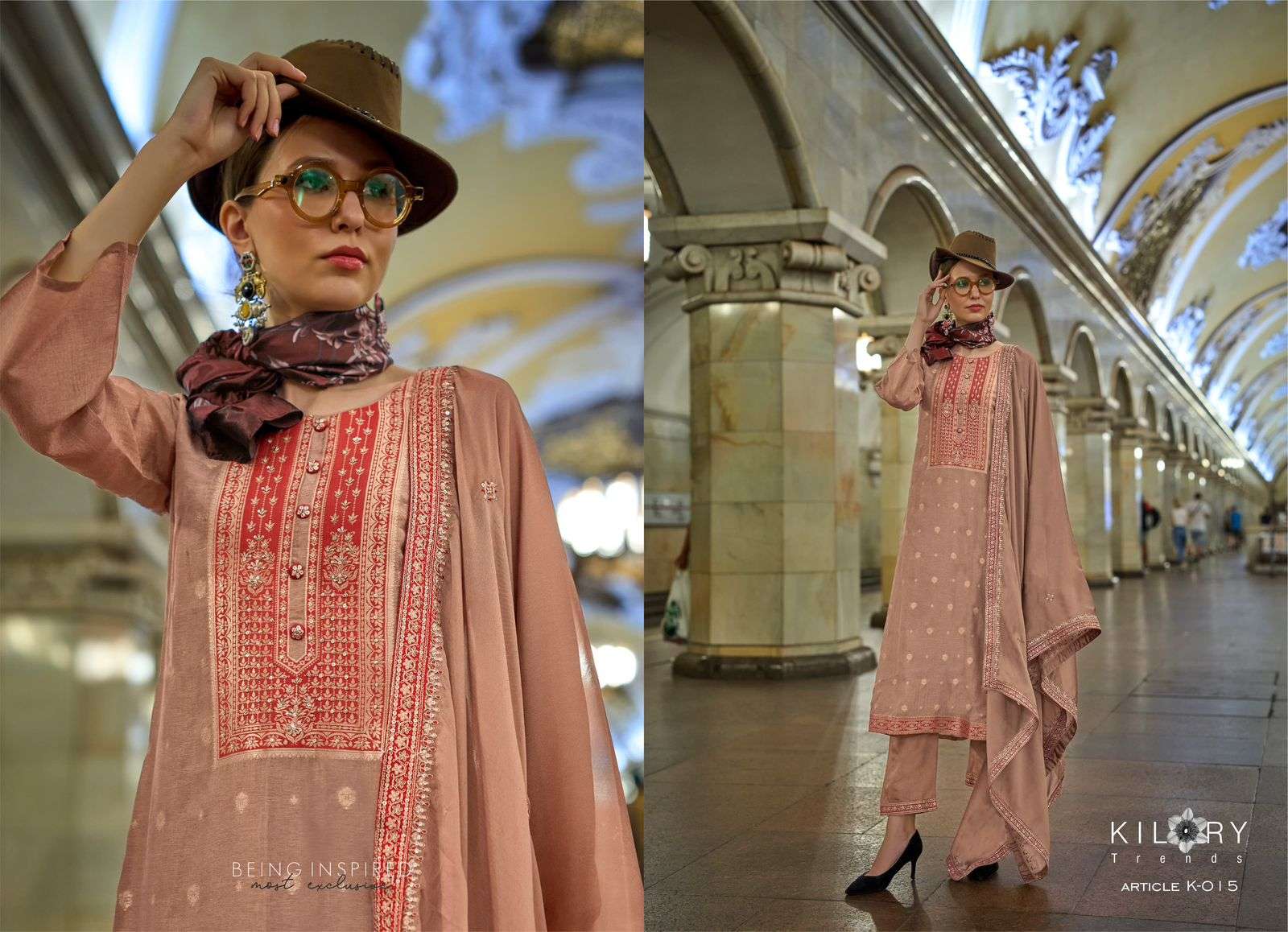 KILORY TRENDZ PICCASO SILK DESIGNER HEAVY SUIT