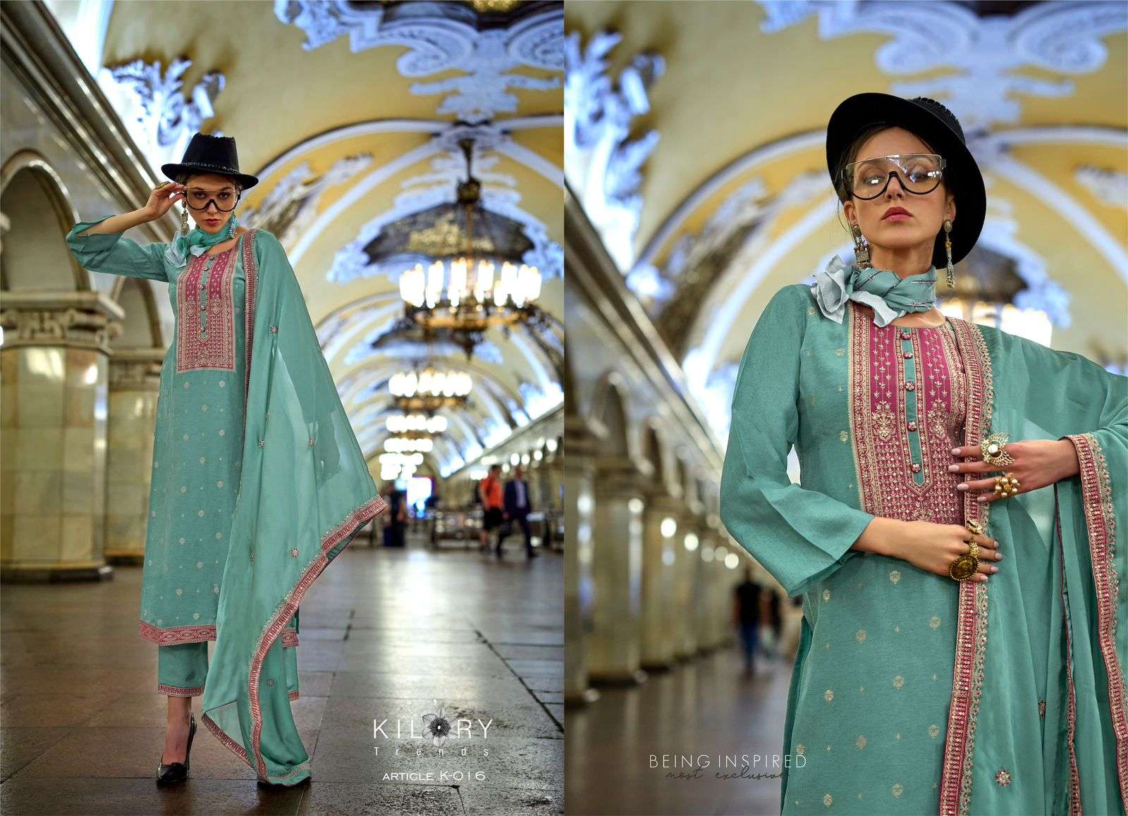 KILORY TRENDZ PICCASO SILK DESIGNER HEAVY SUIT