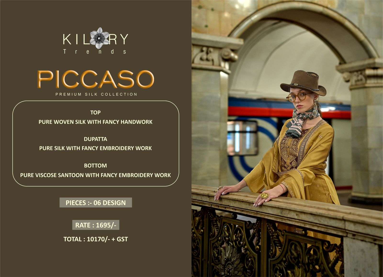 KILORY TRENDZ PICCASO SILK DESIGNER HEAVY SUIT