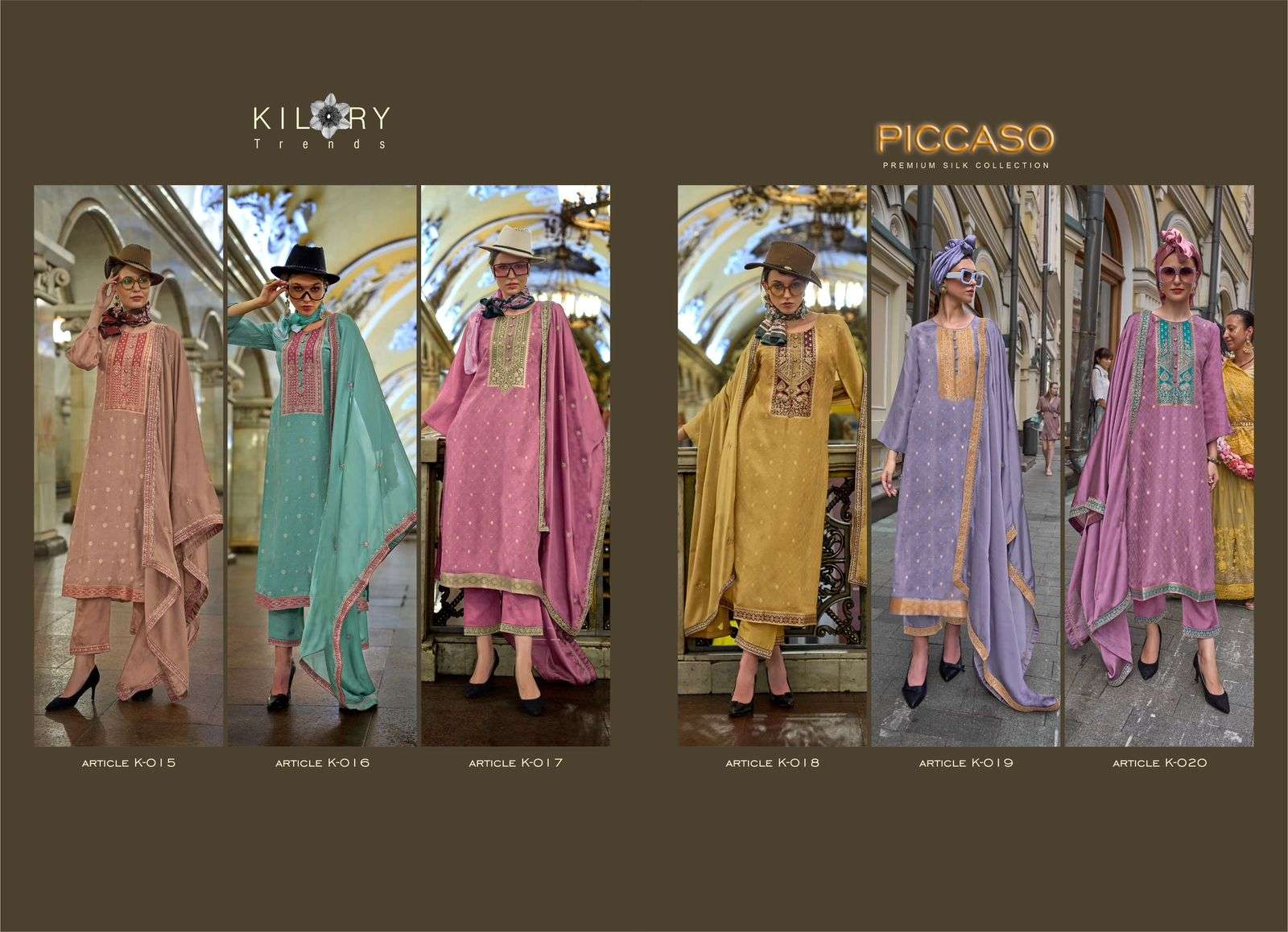 KILORY TRENDZ PICCASO SILK DESIGNER HEAVY SUIT