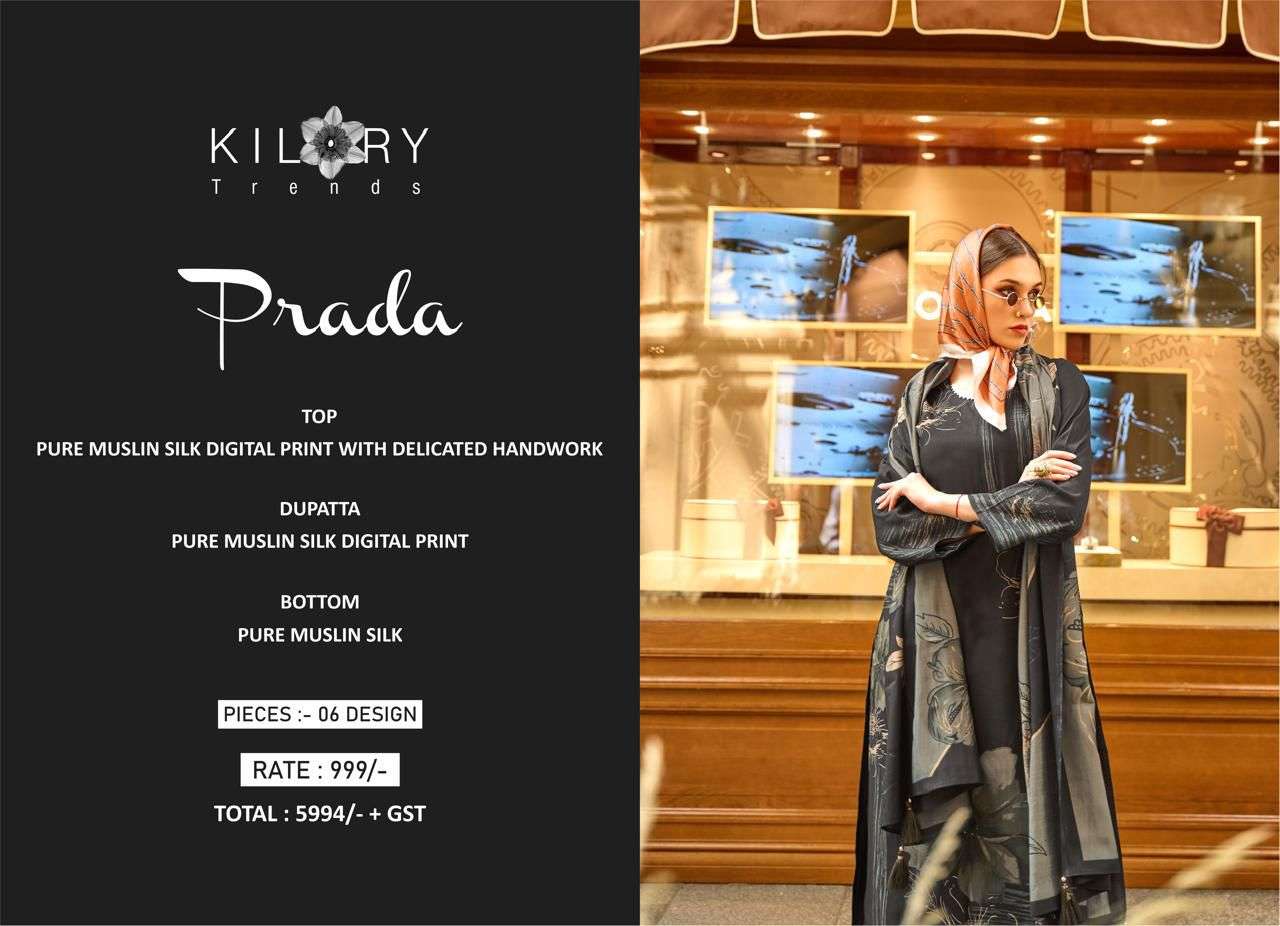  KILORY TRENDZ PRADA VISCOSE DIGITAL PRINT WITH FANCY WORK SUIT