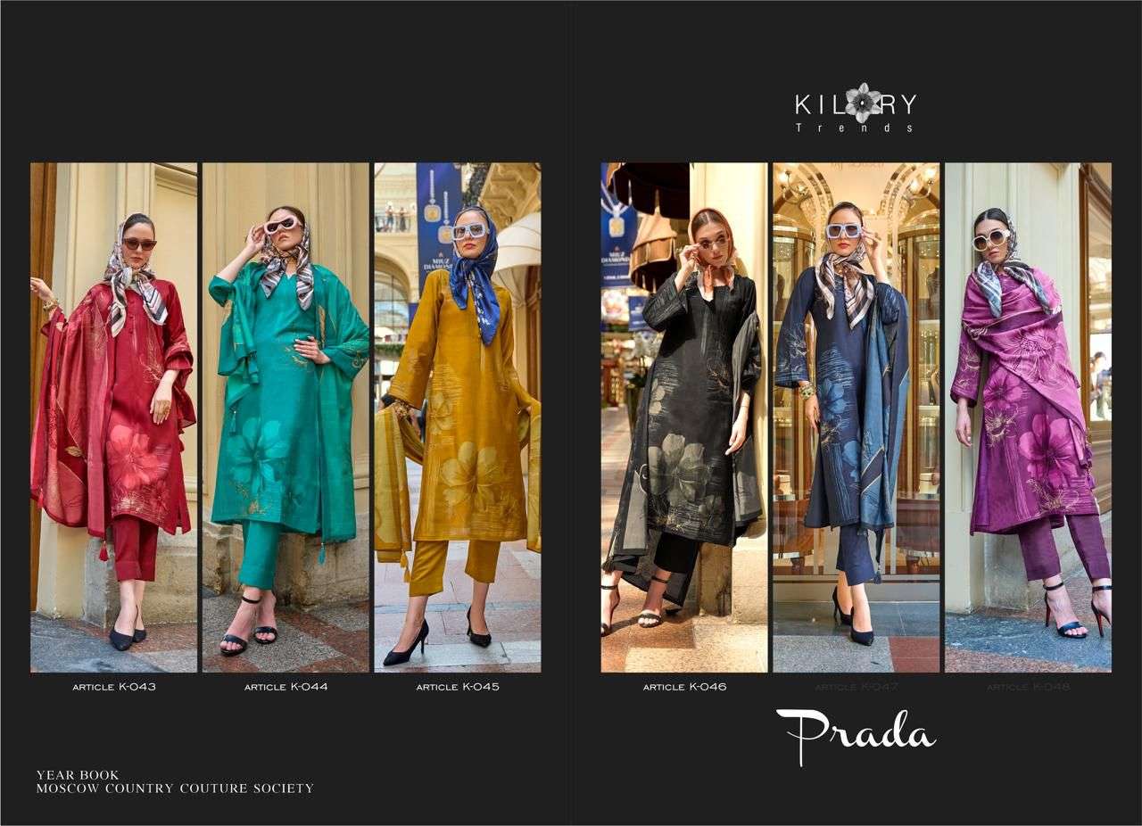  KILORY TRENDZ PRADA VISCOSE DIGITAL PRINT WITH FANCY WORK SUIT