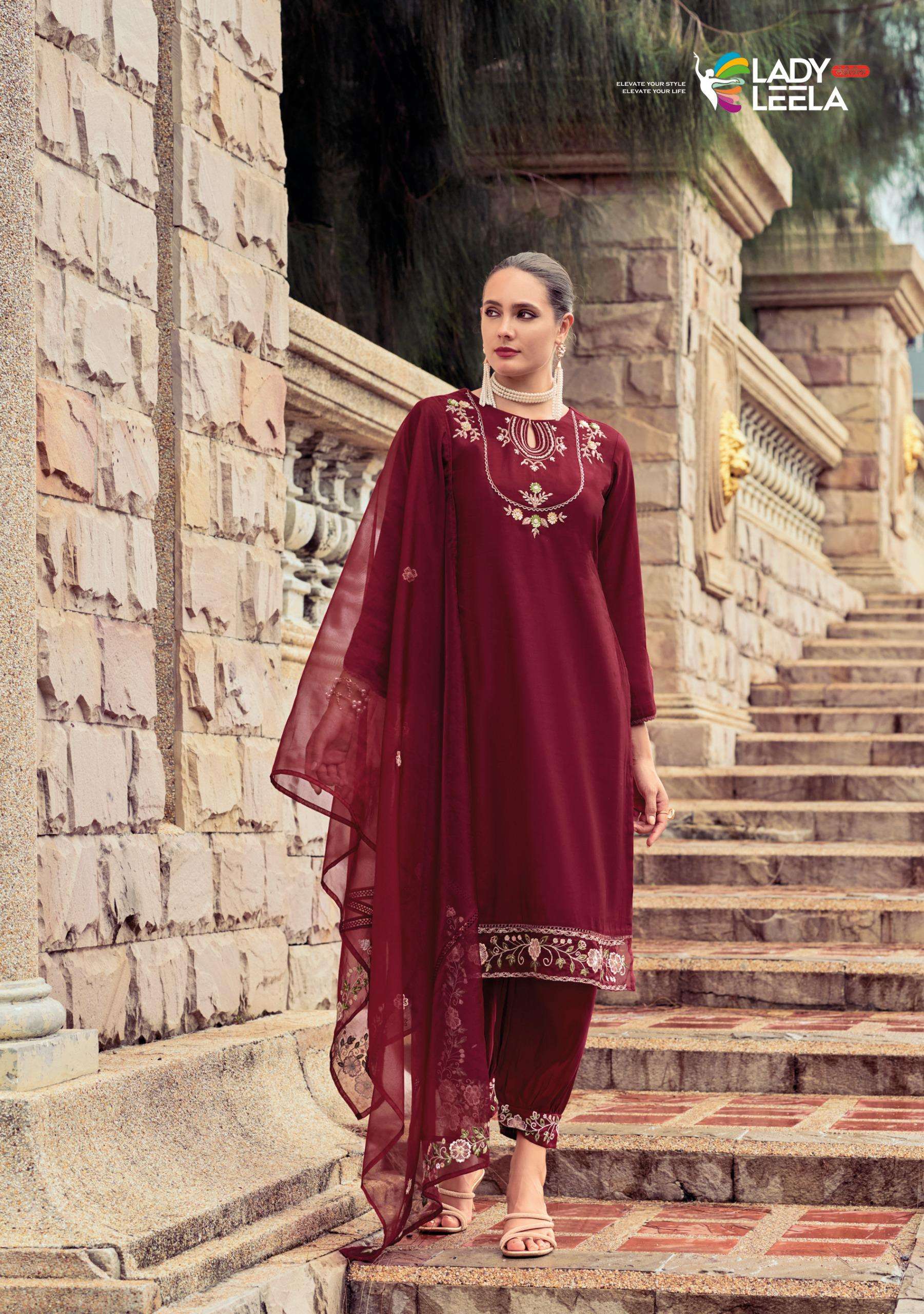 LADY LEELA AFSANA VISCOSE FANCY DESIGNER AFGHANI BOTTOM SUIT