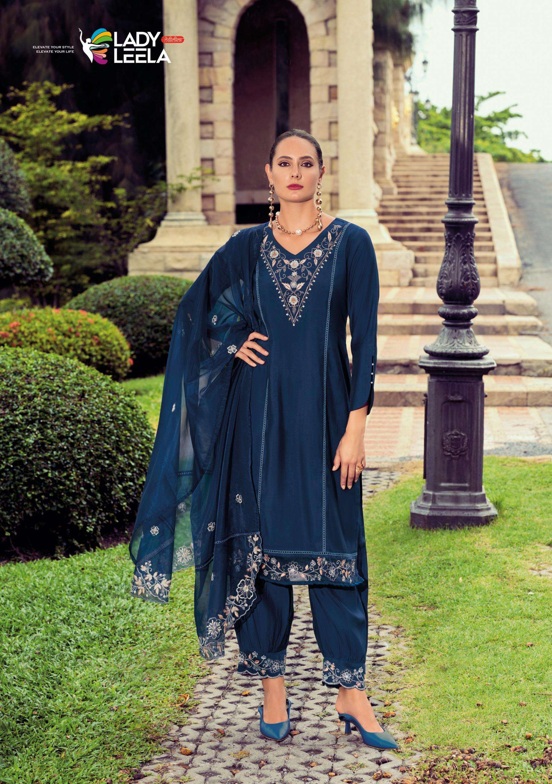 LADY LEELA AFSANA VISCOSE FANCY DESIGNER AFGHANI BOTTOM SUIT