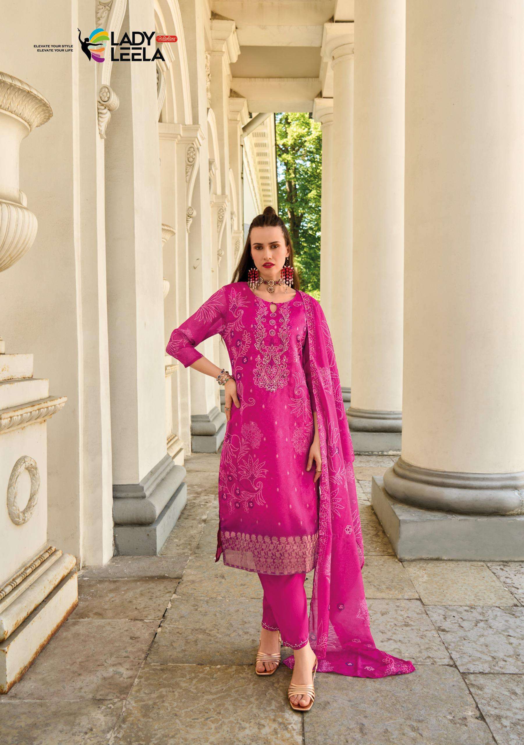 LADY LEELA QURBAT VISCOSE FANCY WORKS KURTI COMBO SET 