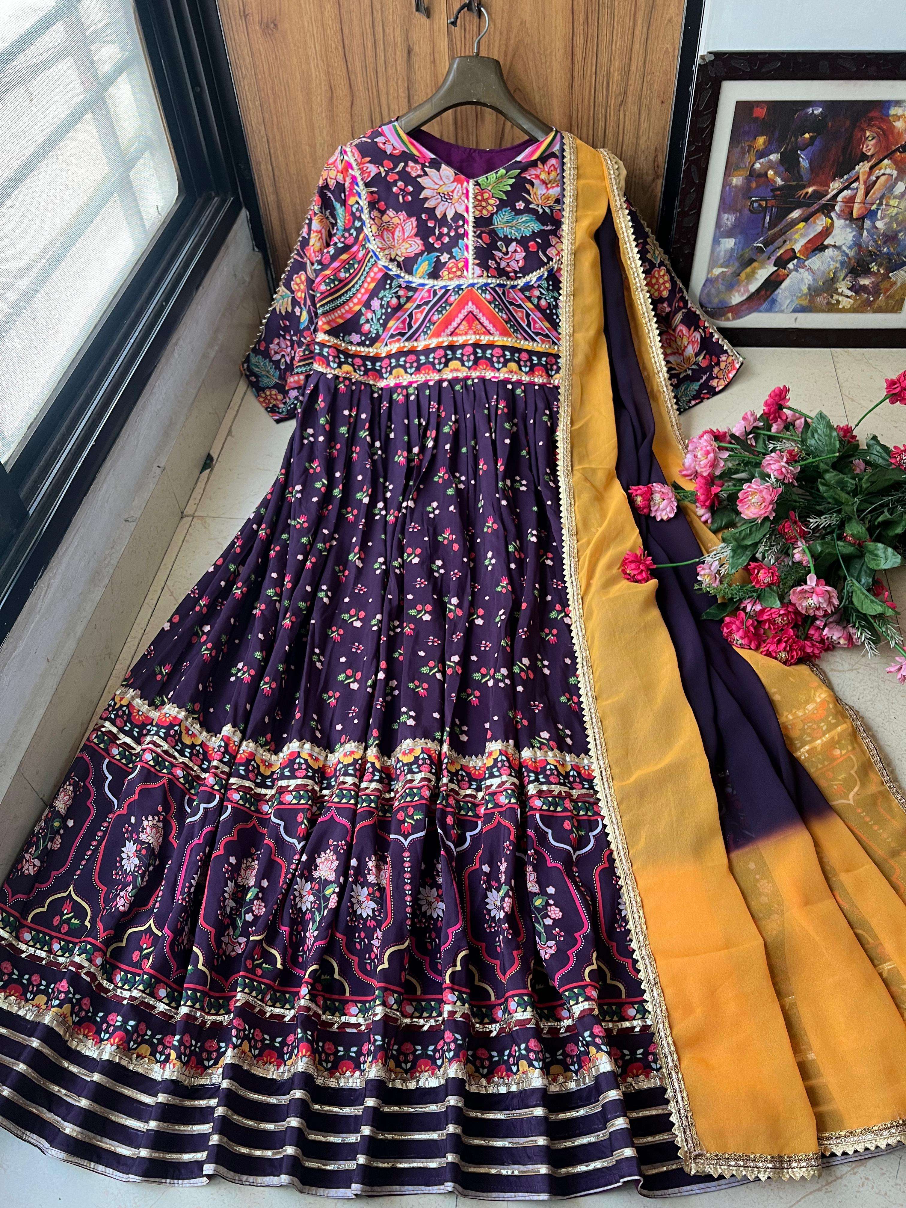 LC 1289 GOWN DUPATTA