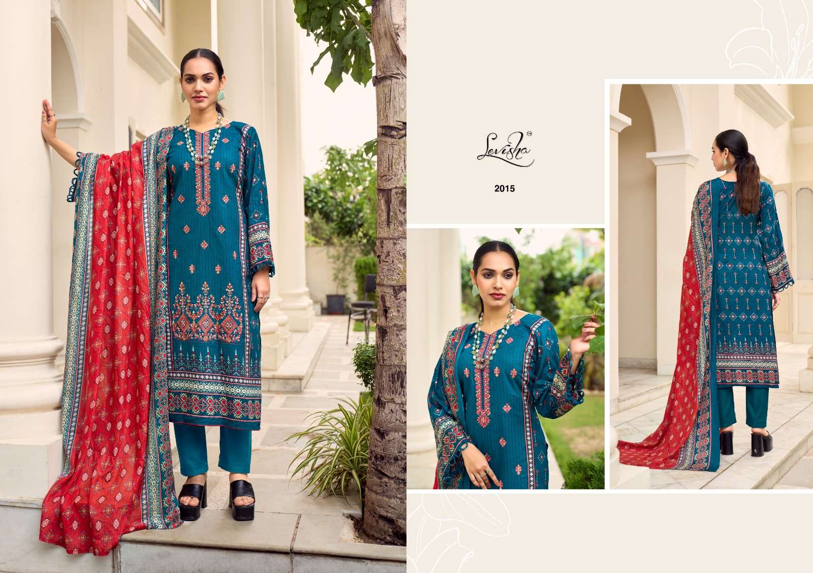 LEVISHA SANA SAMIYA VOL 2 COTTON PRINT WIITH FANCY WORK SUIT