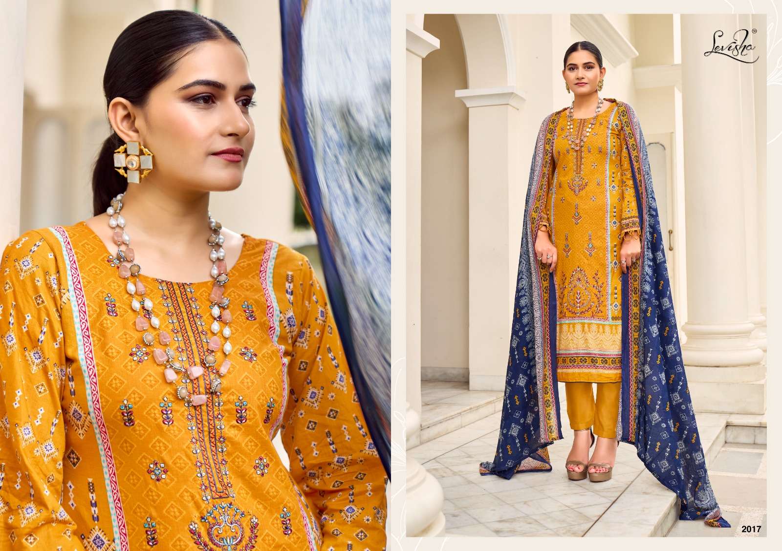 LEVISHA SANA SAMIYA VOL 2 COTTON PRINT WIITH FANCY WORK SUIT