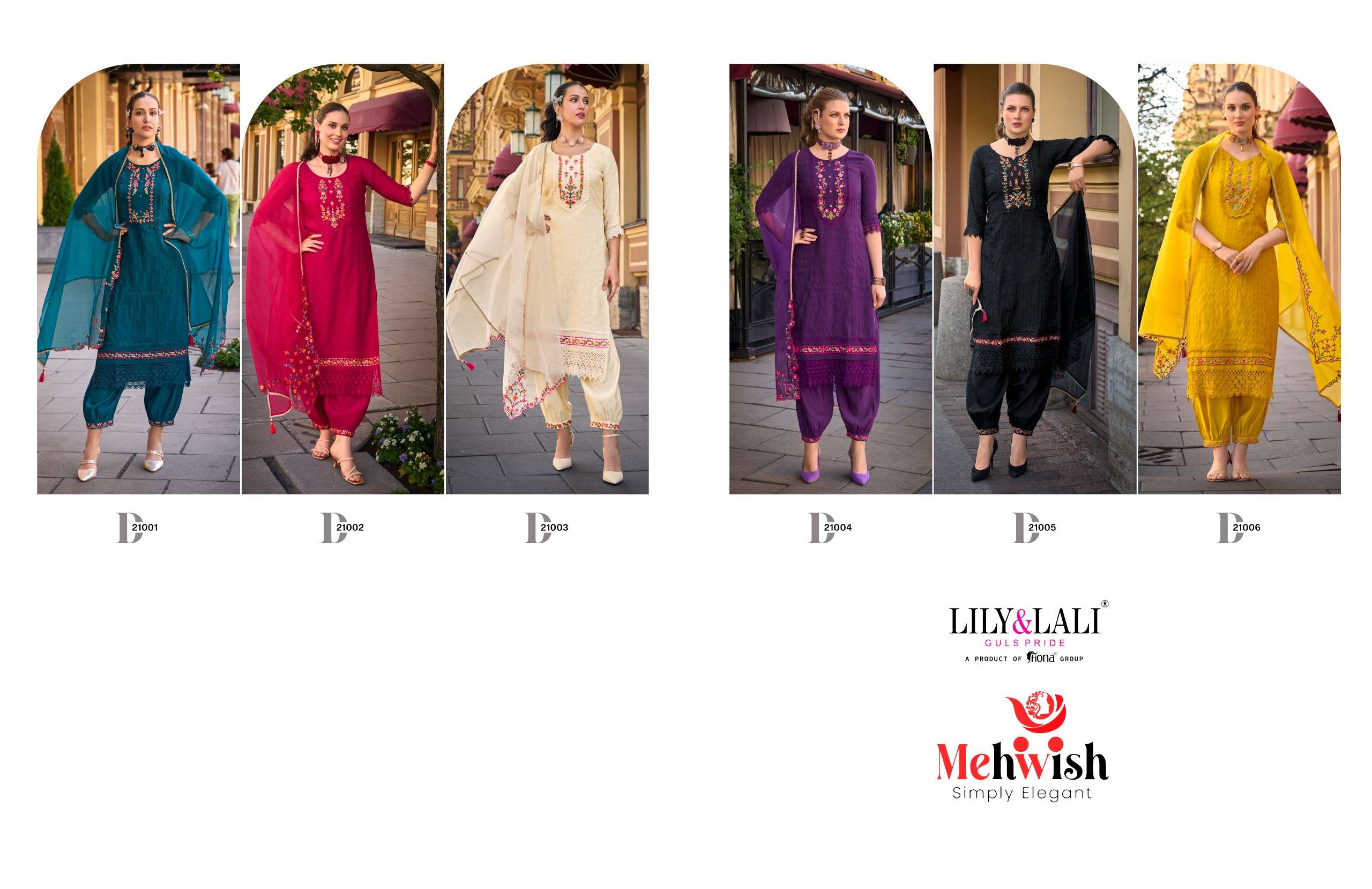 LILY AND LALI MEHWISH SILK JACQUARD READY MADE SUIT