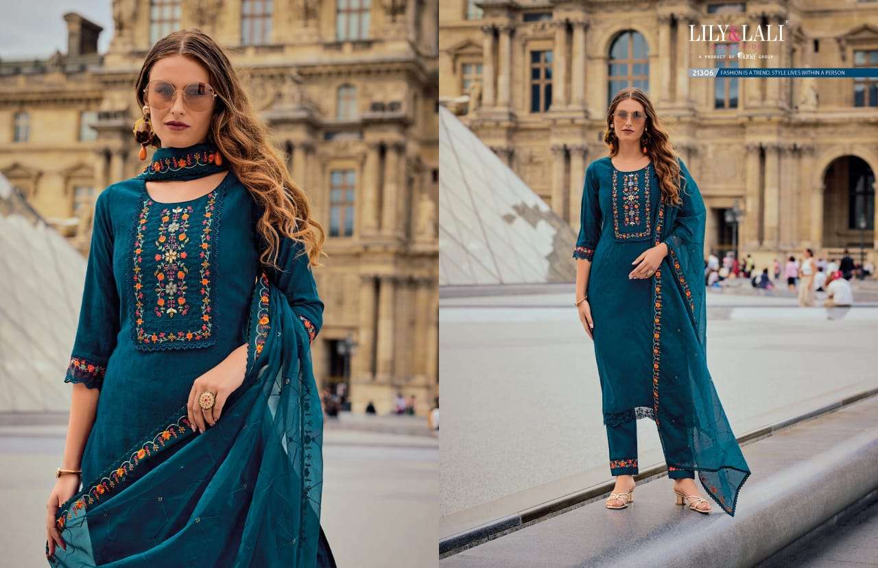 LILY AND LALI MRUNAL SILK FANCY DESIGNER READY MADE SUIT