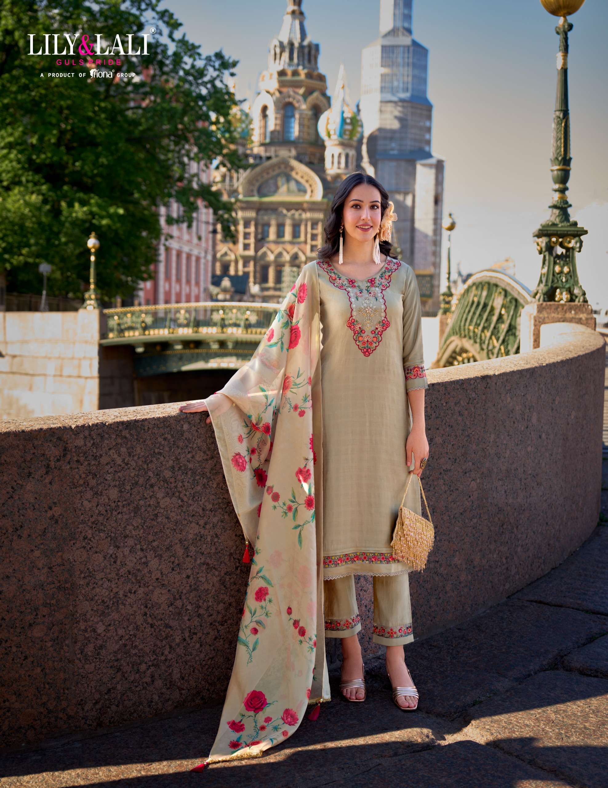 LILY AND LALI SRIVALLI VISCOSE FANCY DESIGNER SUIT