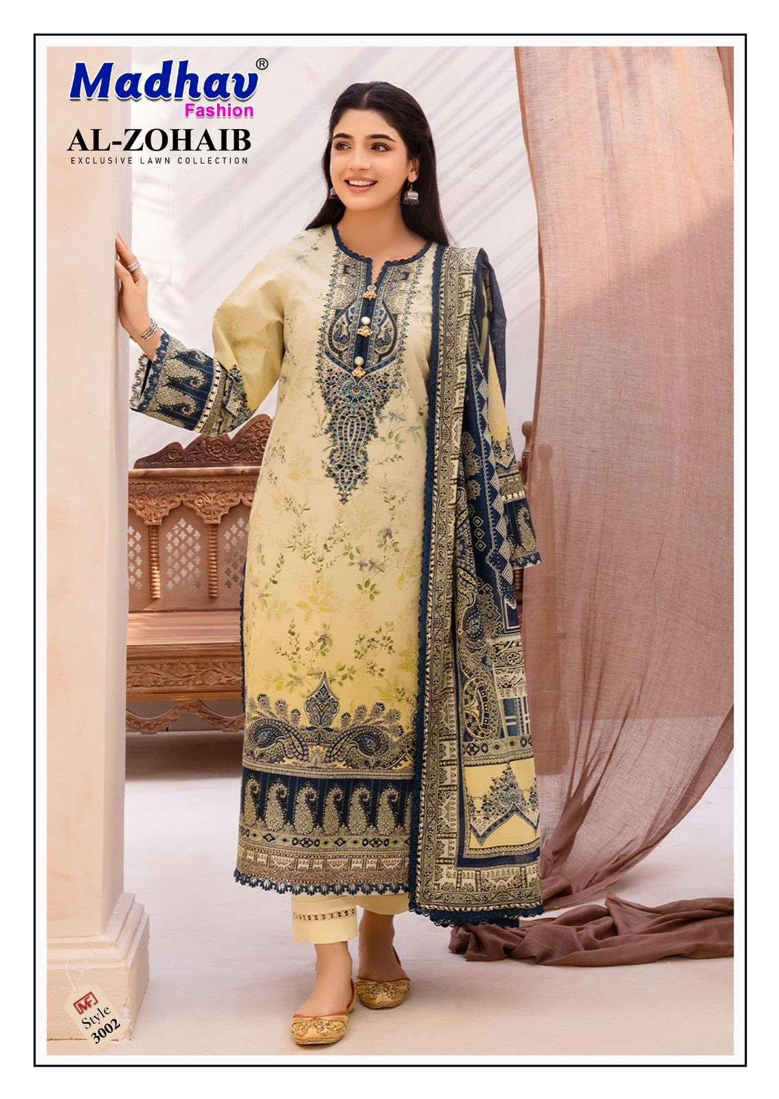 MADHAV FASHION AL ZOHAIB VOL 3 LAWN COTTON DIGITAL PRINT SUIT