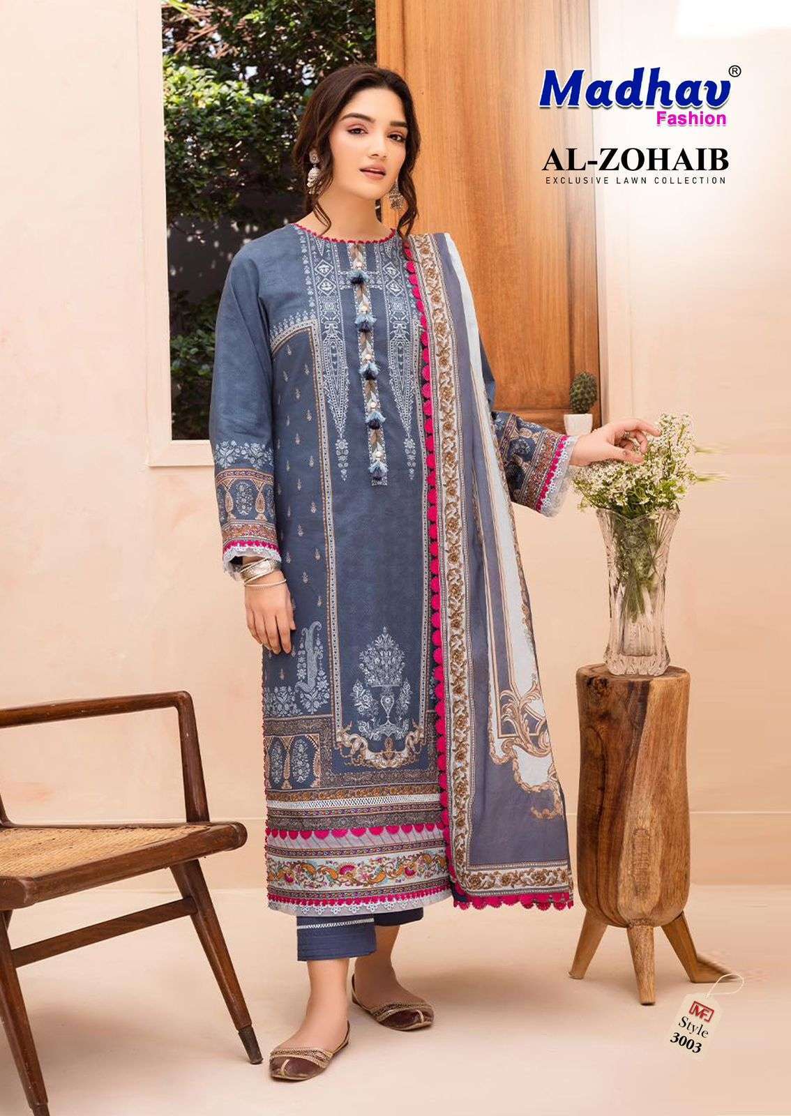 MADHAV FASHION AL ZOHAIB VOL 3 LAWN COTTON DIGITAL PRINT SUIT