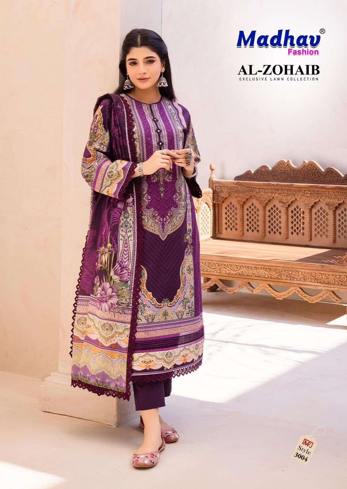 MADHAV FASHION AL ZOHAIB VOL 3 LAWN COTTON DIGITAL PRINT SUIT