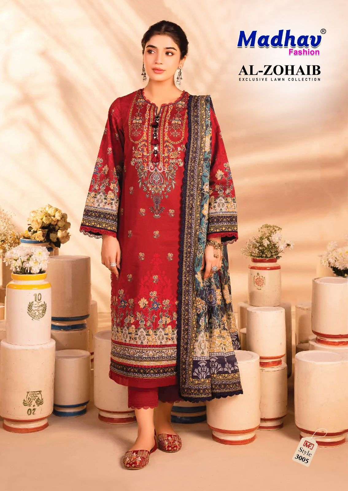 MADHAV FASHION AL ZOHAIB VOL 3 LAWN COTTON DIGITAL PRINT SUIT