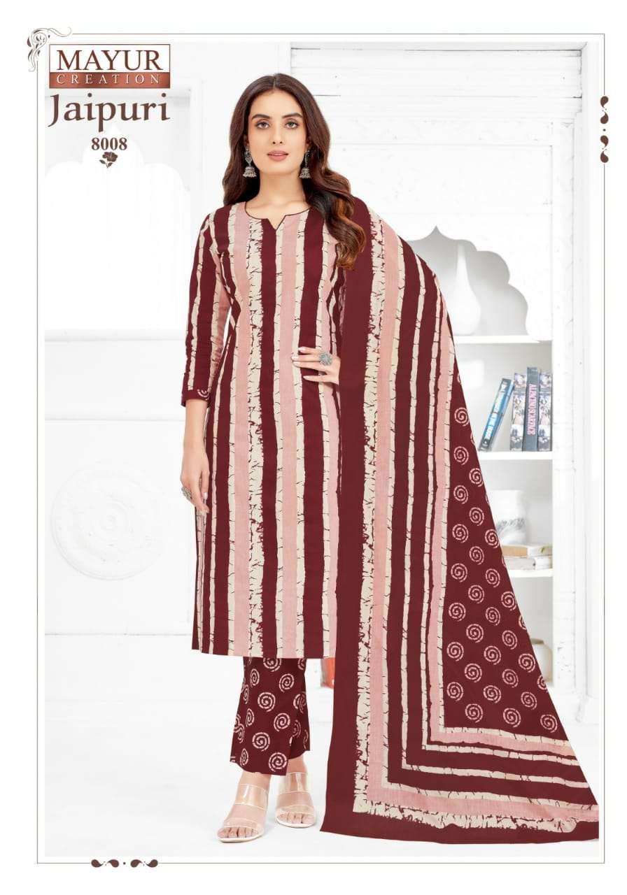 MAYUR CREATION JAIPURI VOL 8 COTTON KURTI COMBO SET 
