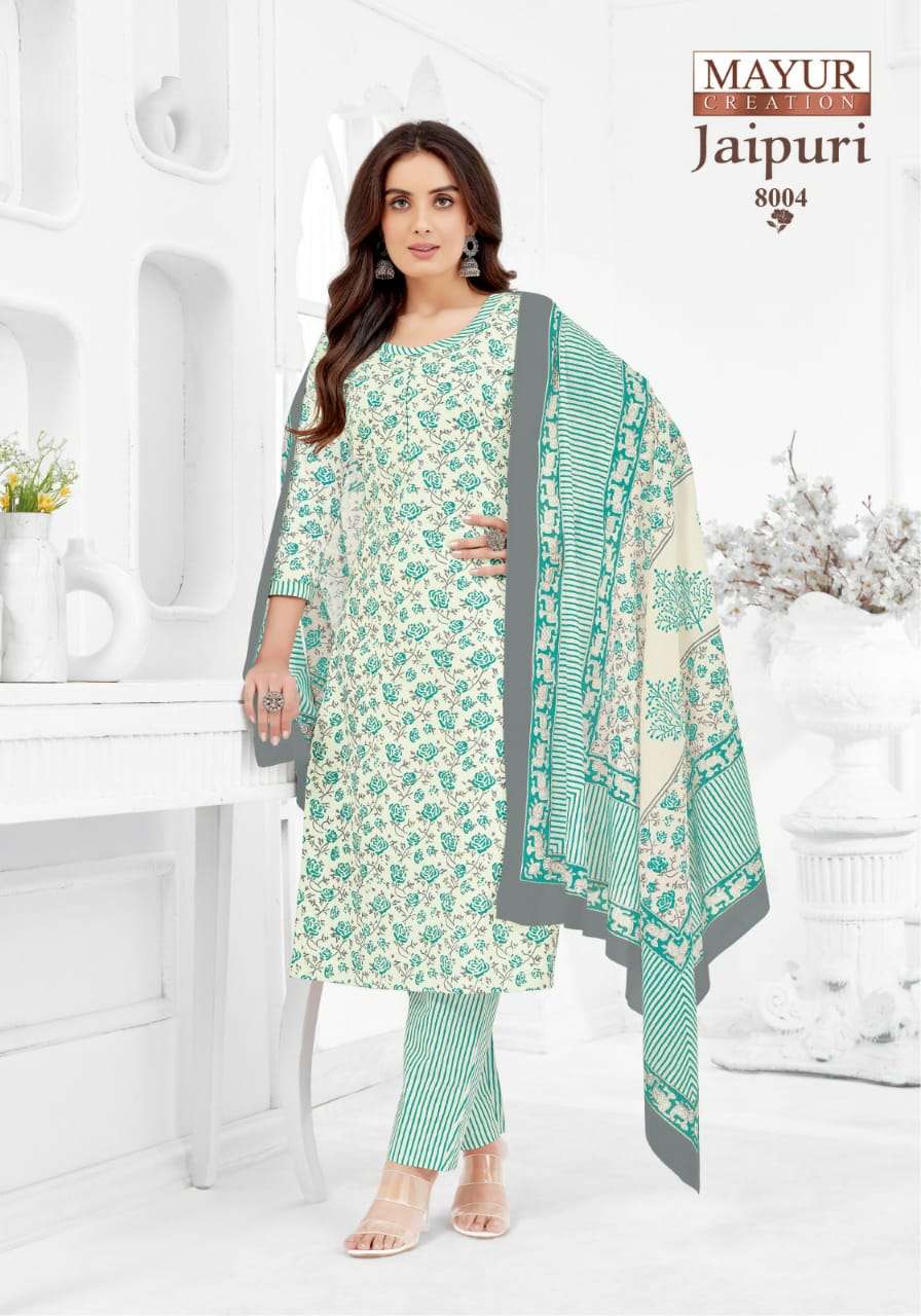 MAYUR CREATION JAIPURI VOL 8 COTTON KURTI COMBO SET 