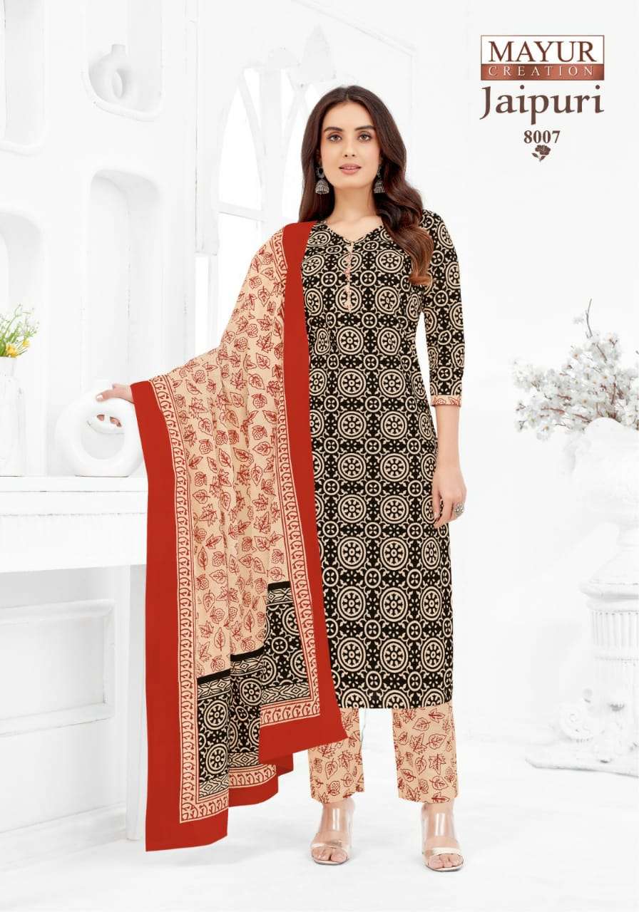 MAYUR CREATION JAIPURI VOL 8 COTTON KURTI COMBO SET 