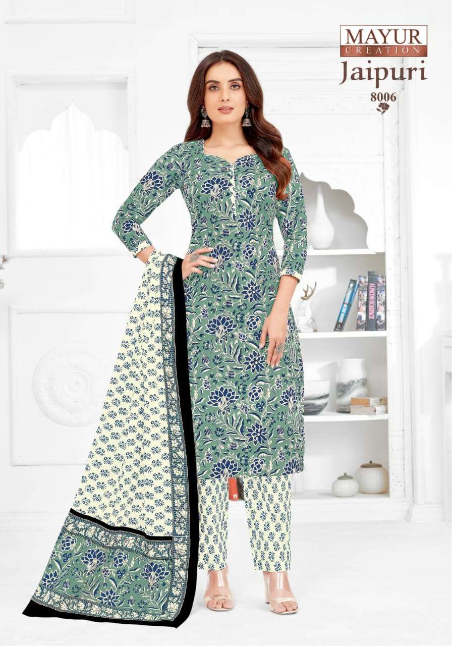 MAYUR CREATION JAIPURI VOL 8 COTTON KURTI COMBO SET 